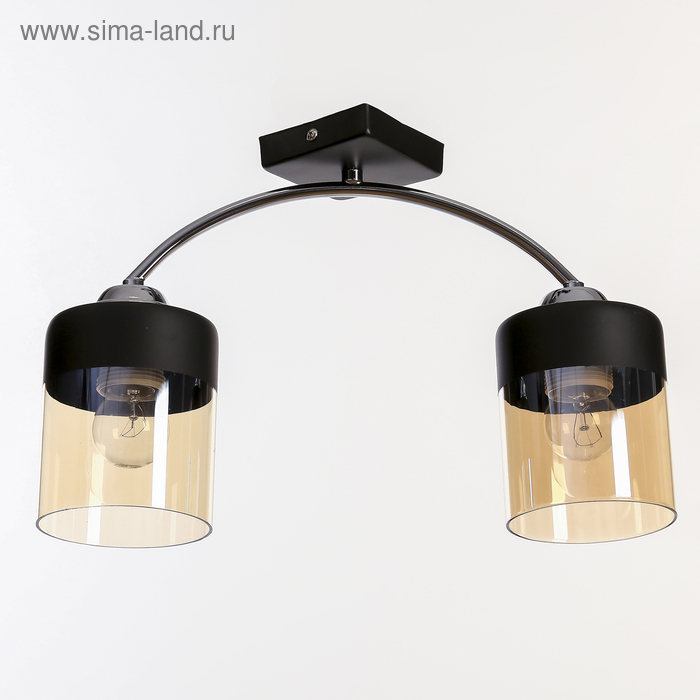 Люстра ГАЛЛОП «Элегант», 2×60 Вт E27, хром, 15×42×22 см - Фото 1