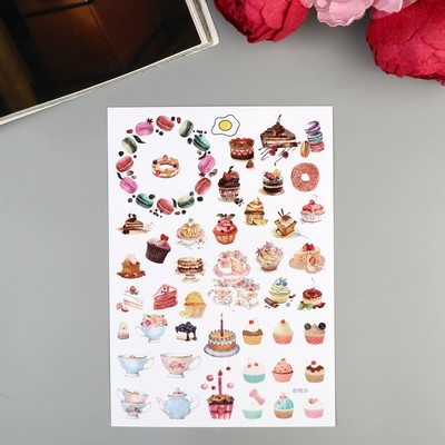 Наклейка бумага "Сладости" 14,8х21 см