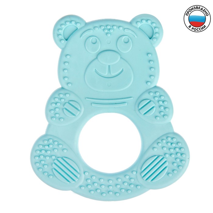 Прорезыватель силиконовый «Мишутка», цвет МИКС, КНОПА - Фото 1