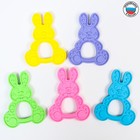 Прорезыватель силиконовый «Зайка», цвет МИКС, КНОПА - Фото 3