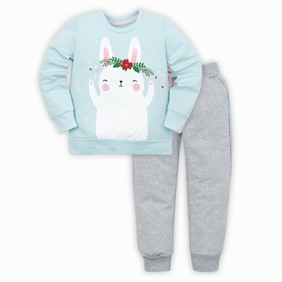 Комплект для девочки: джемпер и брюки KAFTAN "Зайчик", гол., серый, р-р 30, рост 98-104 см