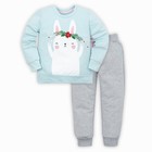 Комплект для девочки: джемпер и брюки KAFTAN "Зайчик", гол., серый, р-р 32, рост 110-116 см - Фото 1
