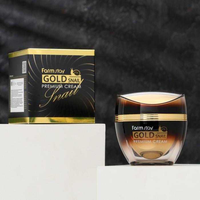 Премиальный крем для лица Farmstay, с золотом и муцином улитки, 50 мл 17703