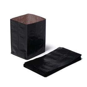 Пакет для рассады, 1 л, 9 × 18 см, полиэтилен толщиной 50 мкм, с перфорацией, чёрный, Greengo (комплект 50 шт)