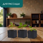 Пакет для рассады, 300 мл, 13×7 см, полиэтилен, толщина 50 мкм, с перфорацией, чёрный, Greengo - Фото 3
