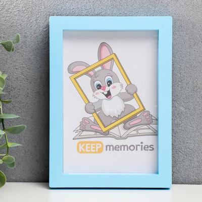 Фоторамка для фото 10×15 см Keep memories, Trinity, голубой, (пластиковый экран)