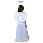 Карнавальный костюм «Белый ангел», нимб, платье, крылья, р-р 28, рост 98-104 см - Фото 3