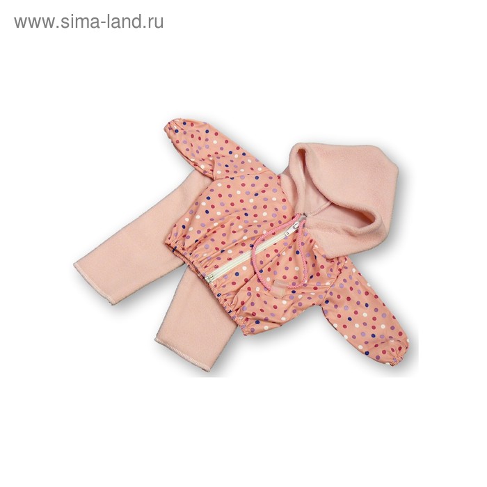Одежда для пупса 38-43см: костюм с курткой, цвет розовый - Фото 1