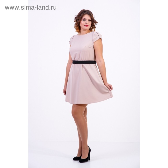 Платье женское, размер 40, цвет бежевый - Фото 1