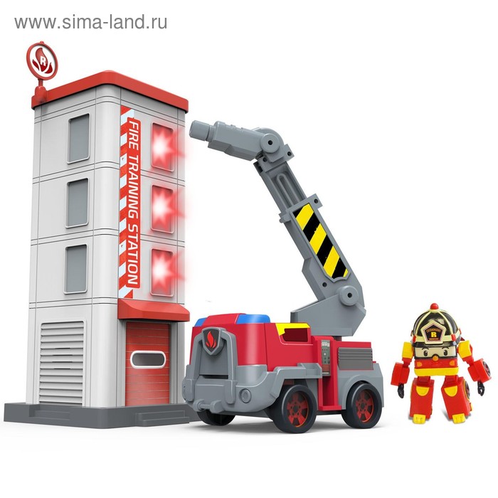 Набор игровой Poli Robocar «Пожарная станция», с фигуркой Рой - Фото 1