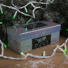 Гирлянда «Нить» 10 м, IP65, УМС, белая нить, 100 LED, свечение зелёное, 220 В - Фото 3