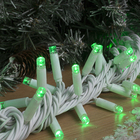 Гирлянда «Нить» 10 м, IP65, УМС, белая нить, 100 LED, свечение зелёное, 220 В - Фото 5