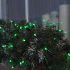 Гирлянда "Нить" 10 м , IP65, УМС, тёмная нить, 100 LED, свечение зелёное, 220 В - Фото 4