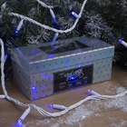 Гирлянда «Нить» 10 м, IP65, УМС, белая нить, 100 LED, свечение синее, 220 В - Фото 3