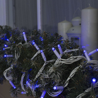 Гирлянда «Нить» 10 м, IP65, УМС, белая нить, 100 LED, свечение синее, 220 В - Фото 4