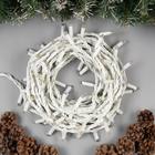 Гирлянда "Нить" 10 м , IP65, УМС, белая нить, 100 LED, свечение тёплое белое, мерцание белым, 220 В - фото 809598869