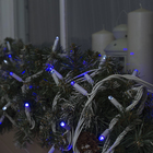 Гирлянда «Нить» 10 м, IP65, УМС, белая нить, 100 LED, свечение синее, мерцание белым, 220 В - Фото 4