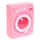 Бытовая техника «Стиральная машина», свет, звук, барабан вращается, цвет розовый - фото 3825672