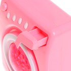 Бытовая техника «Стиральная машина», свет, звук, барабан вращается, цвет розовый - фото 3825675