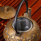 Чайник чугунный Доляна «Волна. Этно», 300 мл, с ситом, цвет бронзовый - Фото 3