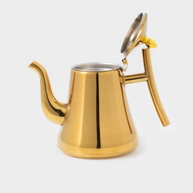 Заварочный чайник «Кеннет», 1.43 л, нержавеющая сталь, металлическое сито, золотистый
