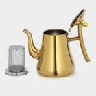 Чайник из нержавеющей стали с ситом «Кеннет», 1,5 л, цвет золотой - Фото 3