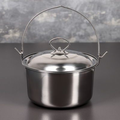 Котелок «Походный», 2.5 л, d=20 см, нержавеющая сталь, серебристый