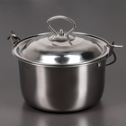 Котелок «Походный», 1.7 л, 18×10 см, нержавеющая сталь, серебристый - Фото 1