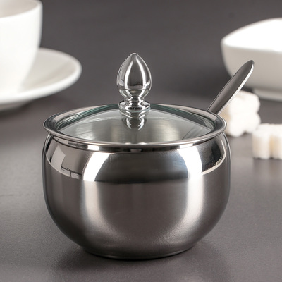 Сахарница «Металлик» 230 мл, 8,5×10 см