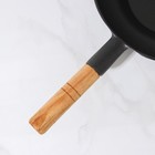 Сковорода чугунная «Эко», d=21,5 см, деревянная ручка, цвет чёрный - Фото 4