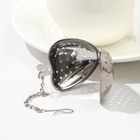 Ситечко для чая Доляна «Сердце», 5 см, нержавеющая сталь - Фото 2