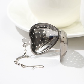 Ситечко для чая Доляна «Сердце», 5 см, нержавеющая сталь