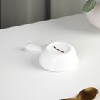 Соусник Доляна «Классика», 30 мл, 10×6 см, с ручкой, керамика, белый - Фото 3