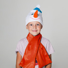 Набор  Снеговика в голубой шапке +красный шарф Ог 54-57 - Фото 1