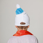 Набор  Снеговика в голубой шапке +красный шарф Ог 54-57 - Фото 4
