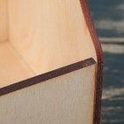 Кашпо деревянное 20×12.5×20 см Стелла Моно, с ручкой, натуральный Дарим Красиво - Фото 3