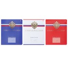 Тетрадь 12 листов линейка "Российского школьника", картонная обложка, фольга, 3 вида МИКС - Фото 1