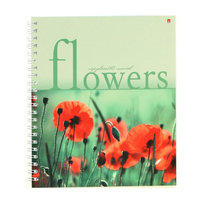 Тетрадь А5+, 80 листов в клетку на гребне "Цветы", обложка мелованный картон, глянцевая ламинация, МИКС - фото 8358930