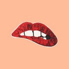 Термоаппликация «Губы», с пайетками, 28 × 15 см, цвет красный - Фото 2