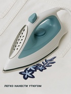 Термоаппликация «Цветы», 20×9 см, серая, синяя - Фото 2