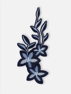 Термоаппликация «Цветы», 20×9 см, серая, синяя - Фото 3