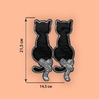 Термоаппликация «Коты», с пайетками, 14,5 × 21,5 см, цвет чёрный - Фото 2