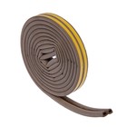 Уплотнитель резиновый ТУНДРА, профиль D, размер 9х8 мм, коричневый, в упаковке 6 м - фото 298110849
