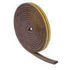 Уплотнитель резиновый ТУНДРА, профиль D, размер 9х8 мм, коричневый, в упаковке 10 м - фото 8747849