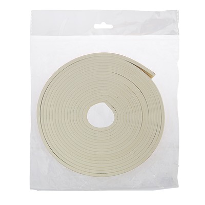 Уплотнитель резиновый ТУНДРА, профиль Е, размер 4×9 мм, белый, в упаковке 10 м