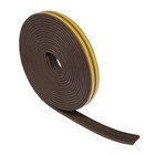 Уплотнитель резиновый ТУНДРА krep, профиль Е, размер 4х9 мм, коричневый, в упаковке 10 м. - фото 8747861