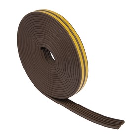 Уплотнитель резиновый ТУНДРА krep, профиль Е, размер 4х9 мм, коричневый, в упаковке 10 м. Ош