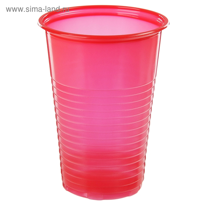 Набор одноразовых стаканов, 200 мл, 12 шт, цвет красный - Фото 1