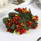 Декор для творчества "Цветы с перчиком" 10,5 см (1 набор=1 букету) в букете 12 цветов - Фото 2