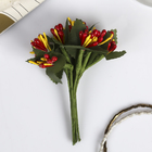 Декор для творчества "Цветы с перчиком" 10,5 см (1 набор=1 букету) в букете 12 цветов - Фото 3